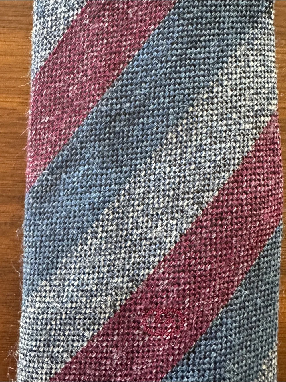 Gucci Blue and Burgundy Diagonal Stripe Men's Tie